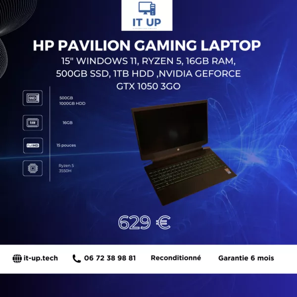 HP Pavilion Gaming Laptop 15-ec0002nf